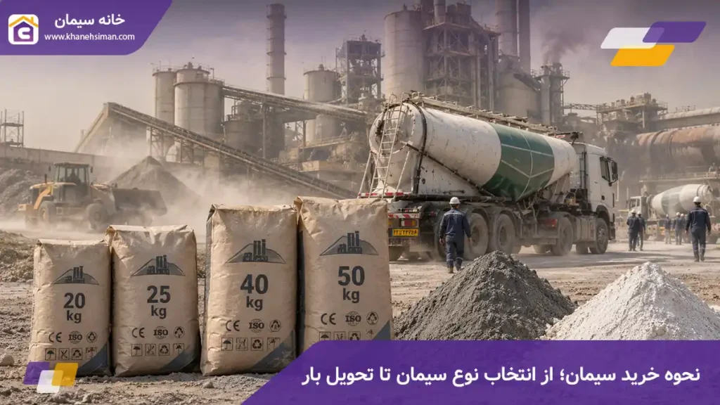 نحوه خرید سیمان؛ از انتخاب نوع سیمان تا تحویل بار