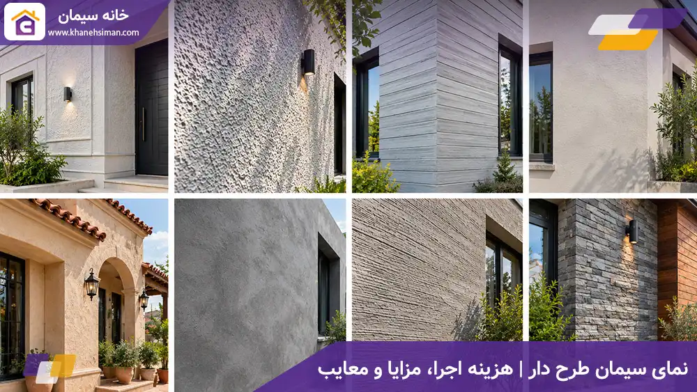 نمای سیمان طرح دار | هزینه اجرا، مزایا و معایب