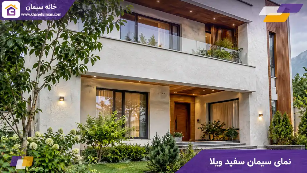 نمای سیمان سفید ویلا