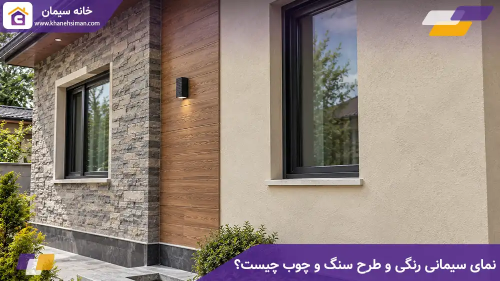 نمای سیمانی رنگی و طرح سنگ و چوب چیست؟