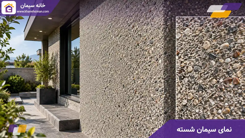نمای سیمان شسته